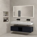 Distribain - meuble de salle de bain romanza 1400 noir