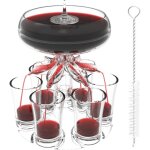 Distributeur de 6 verres � liqueur et support, distributeur de vin, s�parateur de liquide, distributeur ...