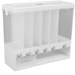 Distributeur d'aliments secs, distributeur de c�r�ales mural � 6 compartiments avec couvercles, r�servoir ...