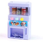Distributeur automatique de boissons et jouets de simulation pour enfants, avec pi�ces miniatures.