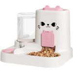 Distributeur automatique de croquettes pour chat - mangeoire avec bol d'eau grande capacit� antifuite ...