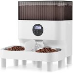 Distributeur automatique de nourriture pour chat 5 l avec 2 gamelles, distributeur de nourriture intelligent ...