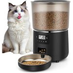 Distributeur automatique de nourriture pour chat, gamelle automatique 4 l avec minuterie programmable, ...