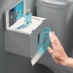 Distributeur automatique de papier toilette sans contact, distributeur d'essuie - mains mural, porte ...