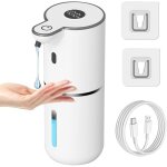 Distributeur automatique de savon liquide, rechargeable par usb, intelligent, 6 niveaux r�glables, 380 ...