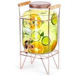 Distributeur de boissons en verre de grande taille avec robinet et support 4, 2 l