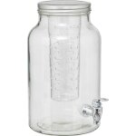 Distributeur de boissons en verre avec robinet et insert � fruits fuzy, 6 l