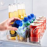 Distributeur canette frigo - 31cm profondeur, 3 rang�es rangement frigo canette boisson pour r�frig�rateur, ...