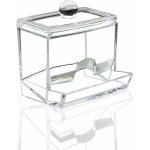 Distributeur de cotons - tiges en acrylique, support de cotons - tiges en plastique, bote transparente ...