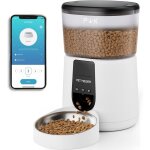 Distributeur croquettes chat automatique, 2. 4g wifi 4l distributeur croquettes chat & chien, connect ...