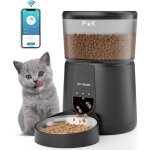 Distributeur croquettes chat automatique, 2. 4g wifi 4l distributeur croquettes chat & chien, connect ...