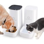 Distributeur croquettes chat automatique, 2 unit�s 3. 8 l distributeur croquettes chien, sans bpa, gamelle ...