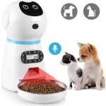 Distributeur croquettes chat automatique, 3, 5 l distributeur de nourriture avec enregistrement vocal, ...