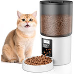 Distributeur croquettes chat automatique 4l distributeur croquettes cha, fonction vocale 10s, 6 repas ...