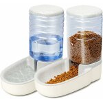 Distributeur croquettes chat automatique et distributeur eau chat automatique ensemble 2 en 1 mangeoirs ...
