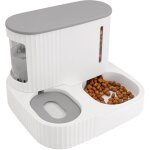 Distributeur croquettes & eau automatique � gravit� 2 - en - 1 - contenance 850 ml - gamelle chat, chatons, ...