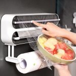 Distributeur de film alimentaire 3 en 1, magn�tique, avec cutter, d�rouleur et distributeur, porte - ...