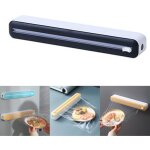 Distributeur de film alimentaire magn�tique 2 en 1, bo�te de rangement avec coupe - film �tirable, accessoires ...