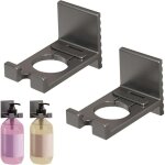 Distributeur de gel douche, support mural sans per�age pour pompe � main, distributeur de shampooing ...