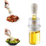 Distributeur d'huile avec brosse 2 en 1 180 ml distributeur d'huile d'olive et bouteille de vinaigre ...