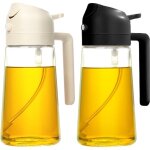Distributeur d'huile d'olive, pulv�risateur d'huile 2 en 1 pour cuisine, 450 ml, distributeur d'huile ...