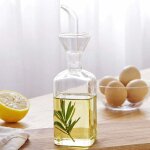 Distributeur d'huile en verre avec bec verseur pour cuisine et barbecue 125 ml fei yu