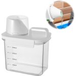 Distributeur de lessive hermtique avec verre doseur, bote de rangement de poudre  laver, distributeur ...