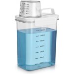Distributeur de lessive hermtique avec verre doseur, rangement lessive multi - usages, bote de rangement ...