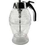Distributeur de miel en plastique, pot de sirop en verre, conteneur durable