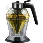 Distributeur de miel en verre anti - goutte avec socle, pot � miel avec agitateur, distributeur de sirop ...