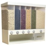 Distributeur mural compartiment� pour riz et c�r�ales, 10 kg, 6 compartiments automatiques en plastique, ...
