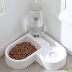 Distributeur de nourriture eau fontaine automatique pour animaux, anti dbordement abreuvoir et alimentateur ...