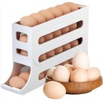 Distributeur d'oeufs � roulement automatique � 4 niveaux, support d'oeufs peu encombrant pour le r�frig�rateur ...