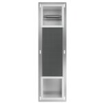 Distributeur papier - toilette encastrable avec porte support de papier toilette wall box paper 2 blanc, ...