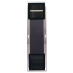 Distributeur papier - toilette encastrable avec porte support de papier toilette wall box paper 2 noir, ...
