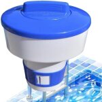 Distributeur de pastilles de chlore flottant extra large pro pour piscine et spa, 17, 8 cm, capacit� ...