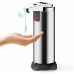 Distributeur de savon automatique, 250ml distributeur de savon acier inoxydable avec capteur de mouvement ...