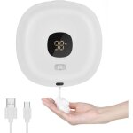 Distributeur de savon automatique (blanc), distributeur de savon thermostatique mural sans contact 300ml, ...