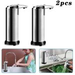 Distributeur de savon automatique salle de bain avec capteur infrarouge et base �tanche touchless - 2pcs ...
