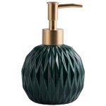 Distributeur de savon en cramique bouteille de lotion pour salle de bain nordique 1 bouteille ronde vert ...