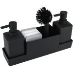 Distributeur de savon de cuisine avec porte - �ponge pour �vier, distributeur liquide vaisselle, distributeur ...