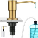 Distributeur de savon encastrable or bross�, distributeur savon evier cuisine, distributeur savon integre ...