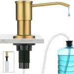 Distributeur de savon encastrable or bross�, distributeur savon evier cuisine, distributeur savon integre ...