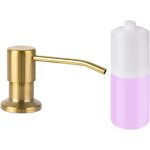 Distributeur savon �vier cuisine encastrable nickel bross� acier inox