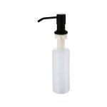 Distributeur savon liquide encastrable avec bouteille 300ml(noir), distributeur savon de mousse evier, ...