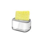 Distributeur de savon liquide avec porte - ponge 2 en 1, distributeur liquide vaisselle, distributeur ...