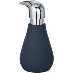 Distributeur savon liquide sydney, capacit 320 ml, cramique 'soft touch', 8, 5x17x9 cm, bleu fonc ...