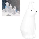 Distributeur de savon et lotion ours polaire mignon pour cuisine ou salle de bain, idal pour shampoing, ...