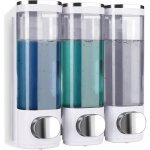 Distributeurs de savon mural 3 x 300ml, distributeur de savon de douche sans perçage, distributeur de ... Distributeurs de savon mural 3 x 300ml, distributeur de savon de douche sans perçage, distributeur de ...
