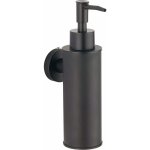 Beijiyi - distributeur de savon mural en acier inoxydable 304 pour dcoration (rond, noir)